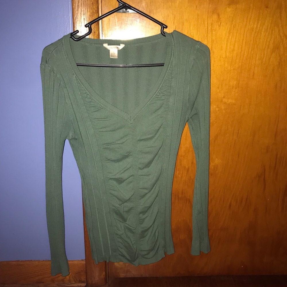 Long sleeve ruched sweater